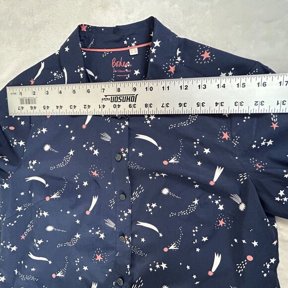 Boden Womens Classic Shirt Size 8P Shooting Star Button-Down Long Sleeve Navy - Picture 4 of 8